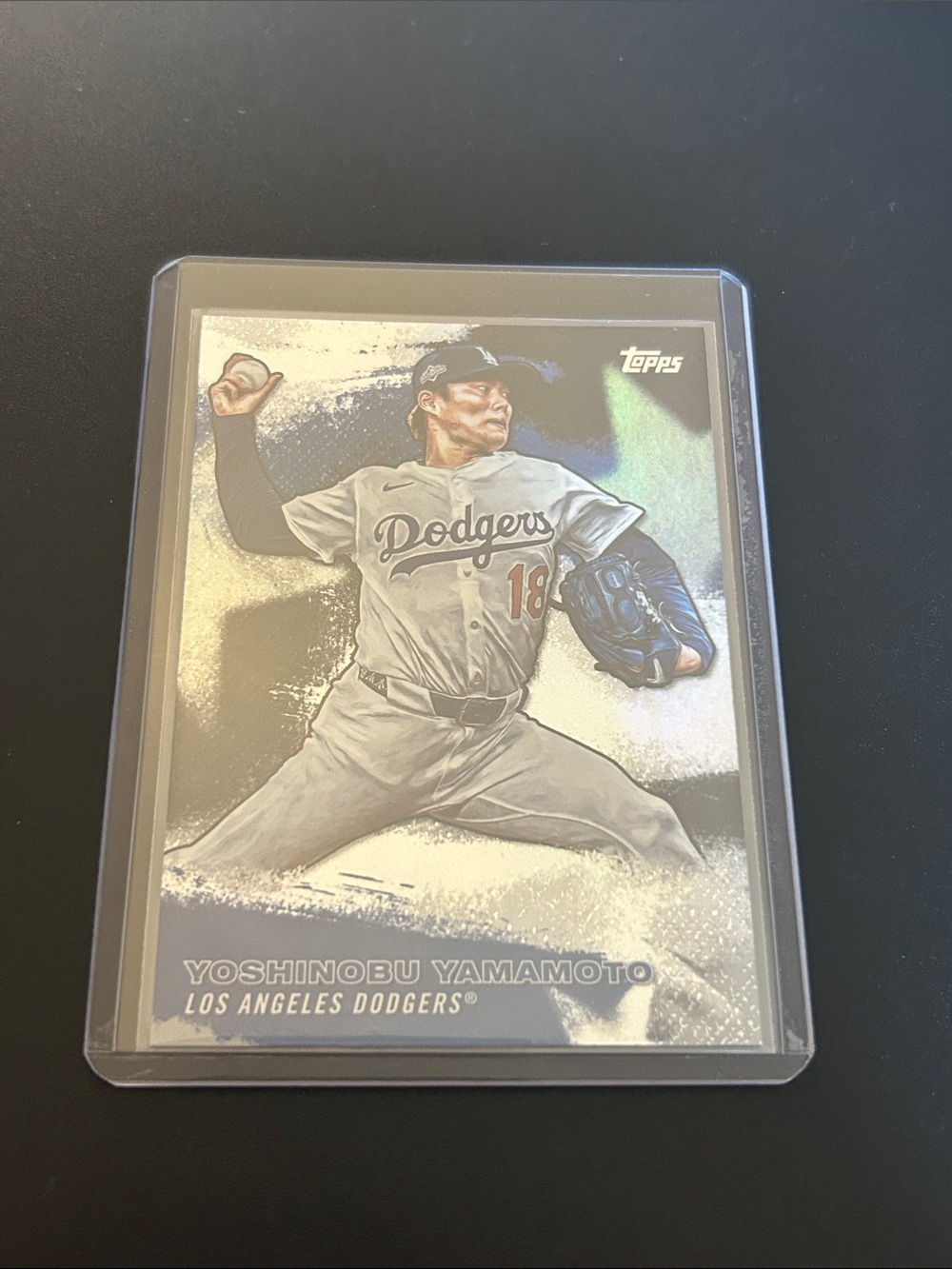 Topps Yoshinobu Yamamoto Dodgers Baseball Card - White/Blue